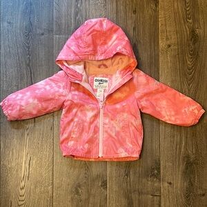 OshKosh B'gosh Pink and White Tie-Dye Hoodie